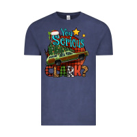 Vintage Denim you serious clark with christmas car Vintage Tee - Jasminsmagicworld