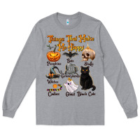 Heather Grey Things That Make Me Happy Long Sleeve Tee - texasbilliewilder