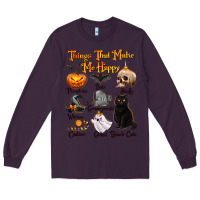 Plum Things That Make Me Happy Long Sleeve Tee - texasbilliewilder