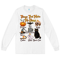 White Things That Make Me Happy Long Sleeve Tee - texasbilliewilder