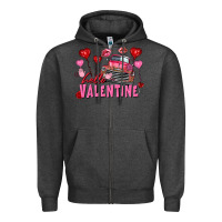 Hello Valentine Valentine's Day Truck Zipper Hoodie | Teevron