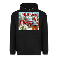Black Let It Snow Tumbler Heavyweight Hoodie - FaDigitalArtStudio
