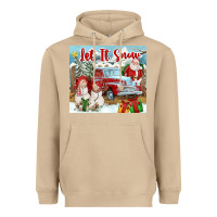Mushroom Let It Snow Tumbler Heavyweight Hoodie - FaDigitalArtStudio