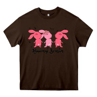 Chocolate Brown easter bunny Heavy Core Tee - MaliasSmallBusiness
