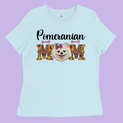 Western Mom Pomeranian Ladies Tee Designed By Ranaportraitstore