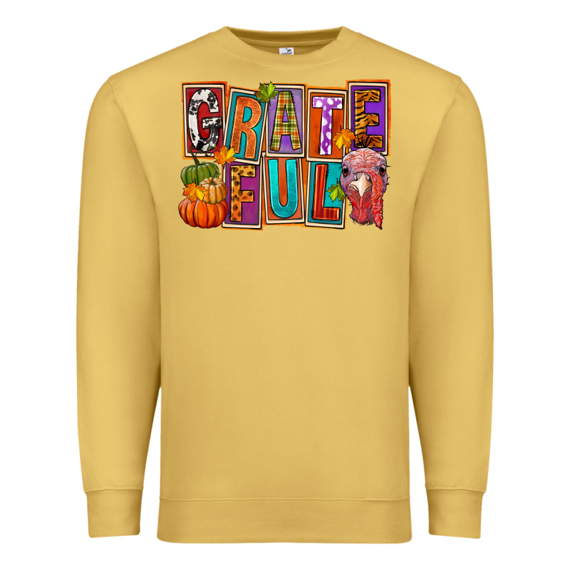 Grateful Thanksgiving Premium Sweatshirt by FaDigitalArtStudio | Teevron