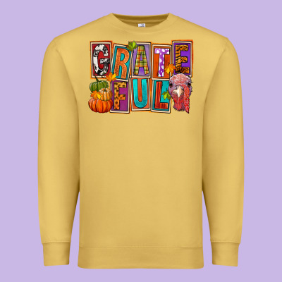 Grateful Thanksgiving Premium Sweatshirt Designed By Fadigitalartstudio