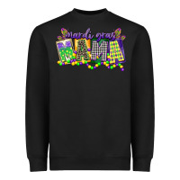 Black mardi gras mama Heavyweight Sweatshirt - CowGirlArtShop