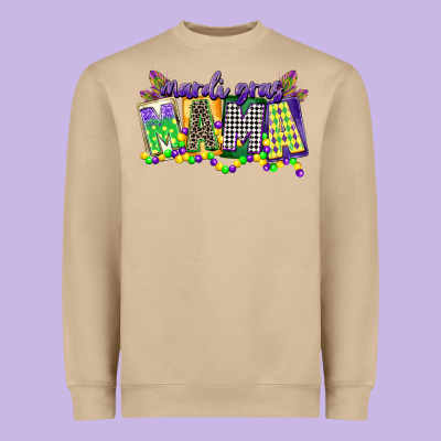 Mardi Gras Mama Heavyweight Sweatshirt Designed By Cowgirlartshop
