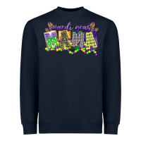 Navy mardi gras mama Heavyweight Sweatshirt - CowGirlArtShop