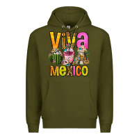 Army Green viva mexico mexican coffee cups Premium Hoodie - FaDigitalArtStudio