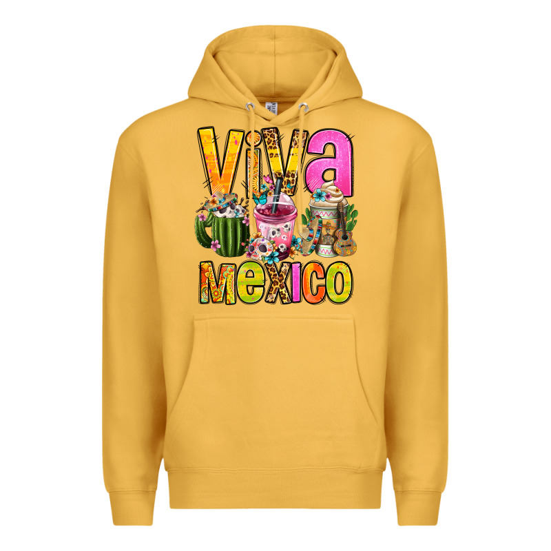 Viva Mexico Mexican Coffee Cups Premium Hoodie by FaDigitalArtStudio | Teevron
