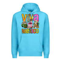 Ocean Blue viva mexico mexican coffee cups Premium Hoodie - FaDigitalArtStudio