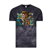 Cloud Black western momlife skull with bandana Vintage Tee - Jasminsmagicworld