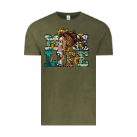 Vintage Olive western momlife skull with bandana Vintage Tee - Jasminsmagicworld