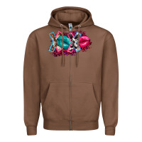 Chestnut Western xoxo Zipper Hoodie - FaDigitalArtStudio