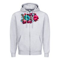 Heather Grey Western xoxo Zipper Hoodie - FaDigitalArtStudio
