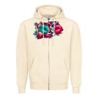 Sandshell Western xoxo Zipper Hoodie - FaDigitalArtStudio