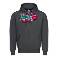 Smoke Western xoxo Zipper Hoodie - FaDigitalArtStudio