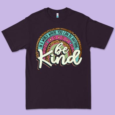 Be Kind   Leopard Premium Tee Designed By Jahusdesignshop