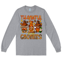 Heather Grey thankful for my gnomies Long Sleeve Tee - NancyCooperArtShop