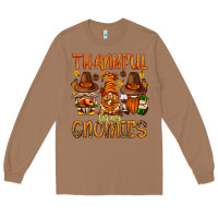 Toasted Coconut thankful for my gnomies Long Sleeve Tee - NancyCooperArtShop