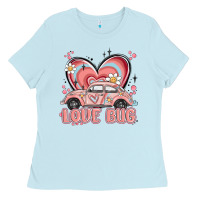Baby Blue love bug Ladies Tee - MaliasSmallBusiness