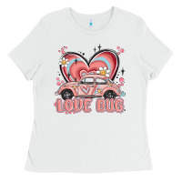 White love bug Ladies Tee - MaliasSmallBusiness