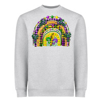 Mardi Gras Rainbow And Fleur De Lis Heavyweight Sweatshirt | Teevron