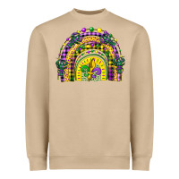 Mushroom mardi gras rainbow and fleur de lis Heavyweight Sweatshirt - CowGirlArtShop