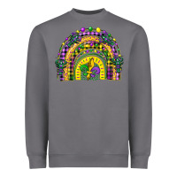 Storm mardi gras rainbow and fleur de lis Heavyweight Sweatshirt - CowGirlArtShop