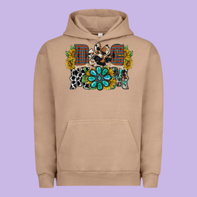 Dog Mom Western Urban Hoodie Designed By Racoondesign