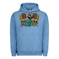 Pigment Pebble Blue dog mom western Urban Hoodie - RacoonDesign