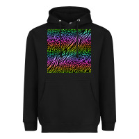Black neon glitter safari seamless pattern Heavyweight Hoodie - BundleAndBundleShop