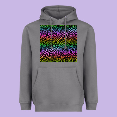 Neon Glitter Safari Seamless Pattern Heavyweight Hoodie Designed By Bundleandbundleshop