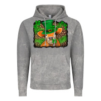 Cloud Rock st patricks orange cow with leopard background Vintage Hoodie - Jasminsmagicworld