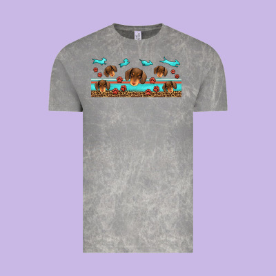 Dachshund Wiener Dog Vintage Tee Designed By Jasminsmagicworld