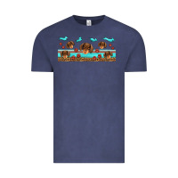 Vintage Denim dachshund wiener dog Vintage Tee - Jasminsmagicworld