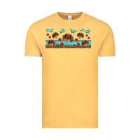 Vintage Mustard dachshund wiener dog Vintage Tee - Jasminsmagicworld