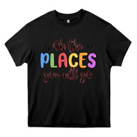 Black oh the places you will go Heavy Core Tee - MaliasSmallBusiness