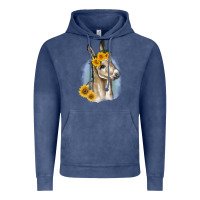 Vintage Denim Sunflower Baby Donkey Vintage Hoodie - RanaPortraitStore