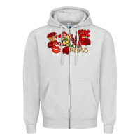 Dove Grey Love more Valentine's Day Zipper Hoodie - FaDigitalArtStudio
