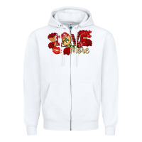 White Love more Valentine's Day Zipper Hoodie - FaDigitalArtStudio