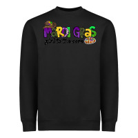 Black mardi gras girl to the core Heavyweight Sweatshirt - CowGirlArtShop