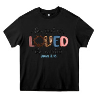 Black for god so loved the world Heavy Core Tee - MaliasSmallBusiness