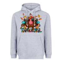Heather Grey Thankful Heavyweight Hoodie - BundleAndBundleShop