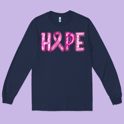 Western Hope Breast Cancer Long Sleeve Tee Designed By Ranaportraitstore