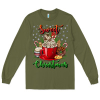 Army Green Sweet christmas Long Sleeve Tee - NancyCooperArtShop