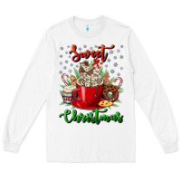 White Sweet christmas Long Sleeve Tee - NancyCooperArtShop