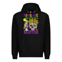 Black Skull pour me something mister Premium Hoodie - FaDigitalArtStudio